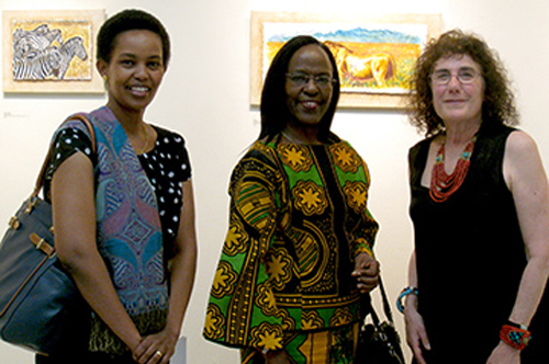 Marian Osher (right) with Ambassador Liberata Mulamula of Tanzania (middle) and Tanzanian Tourism Officer Mrs. Immaculata Diyamett (left). Photo by Carolyn Pomponio.